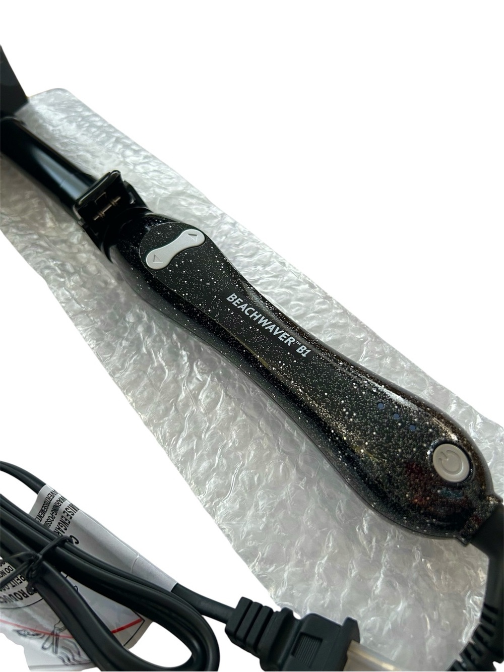 NIB Beachwaver B1 Black Glitter Rotating Curling Iron Ceramic Barrel Size 1” - Picture 4 of 7